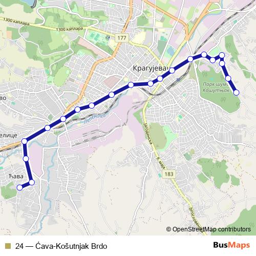 24 bus Line Map