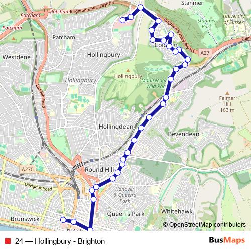 24 bus Line Map