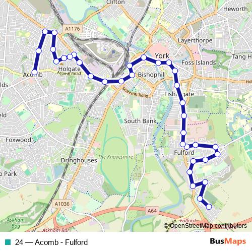 24 bus Line Map
