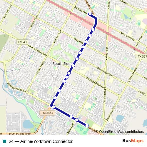 24 bus Line Map