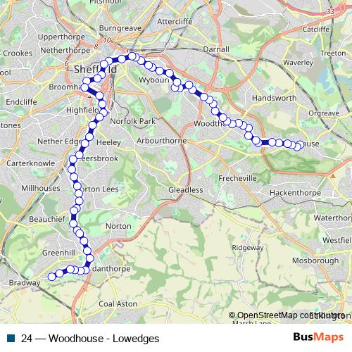 24 bus Line Map