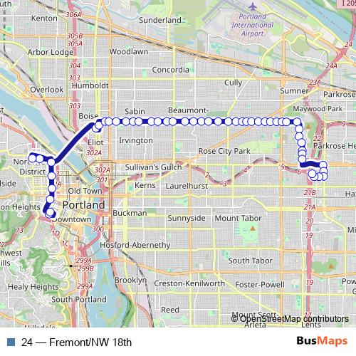 24 bus Line Map