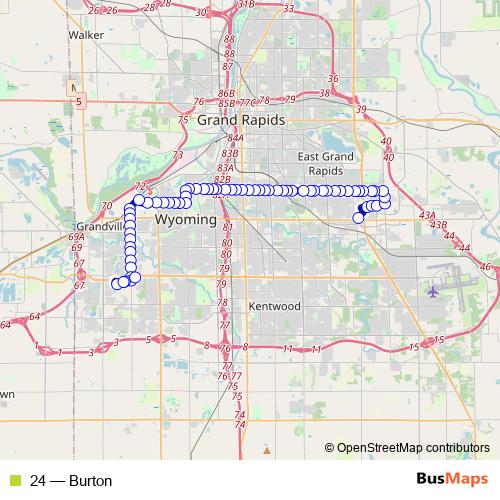 24 bus Line Map