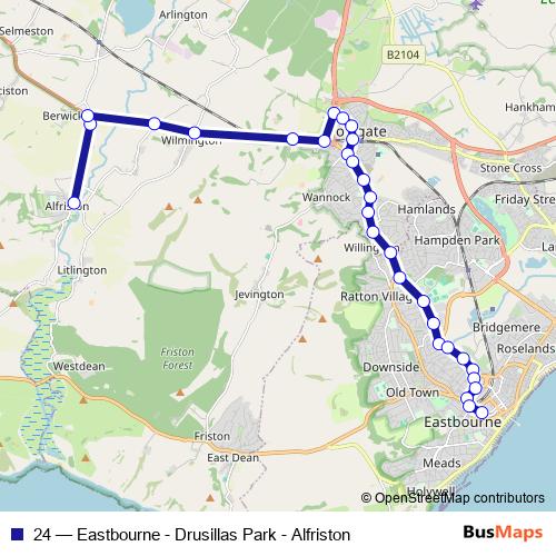 24 bus Line Map