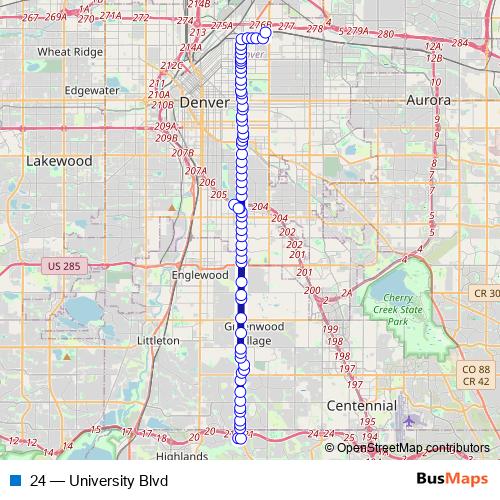 24 bus Line Map