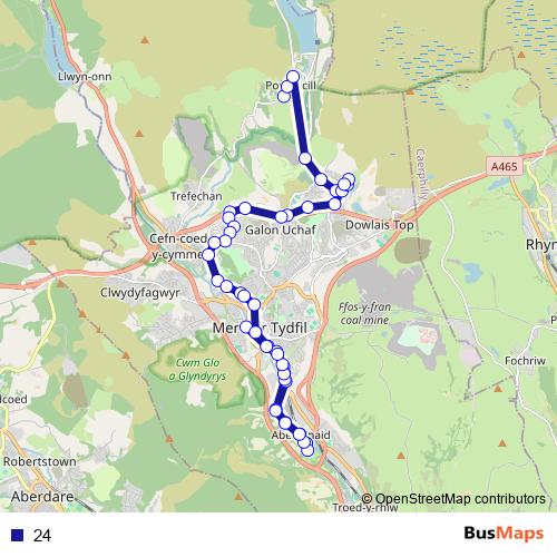 24 bus Line Map
