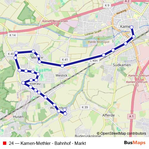 24 bus Line Map