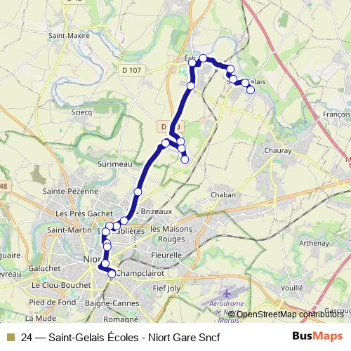 24 bus Line Map