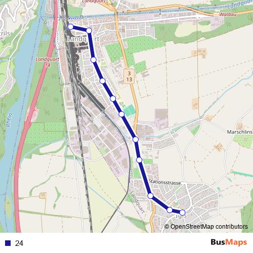 24 bus Line Map