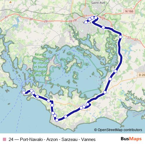 24 bus Line Map