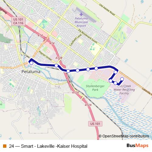 24 bus Line Map