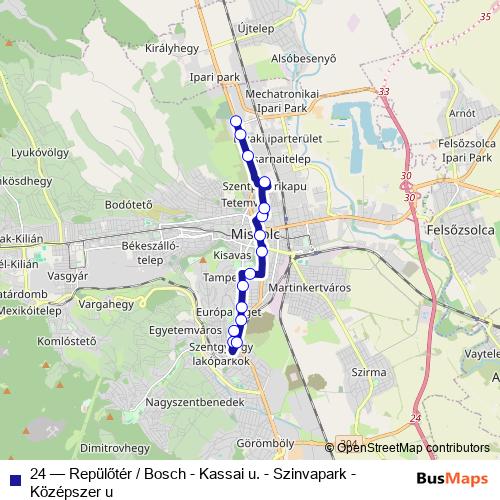24 bus Line Map