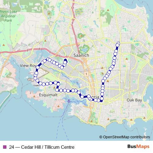 24 bus Line Map