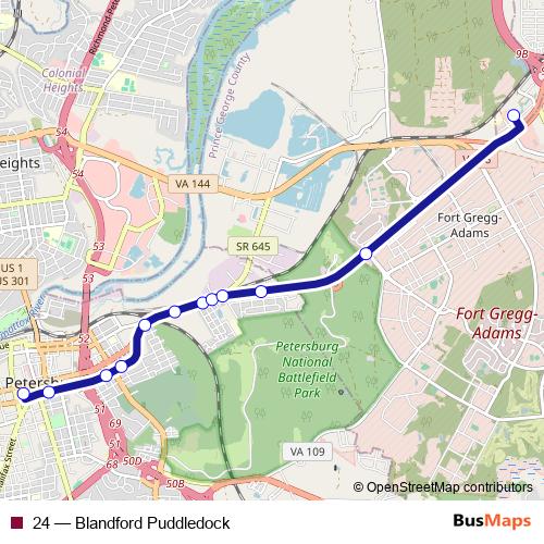 24 bus Line Map