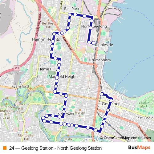 24 bus Line Map