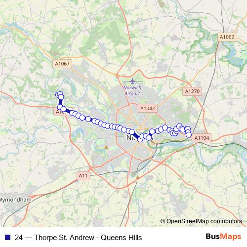 24 bus Line Map
