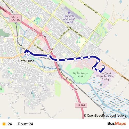 24 bus Line Map