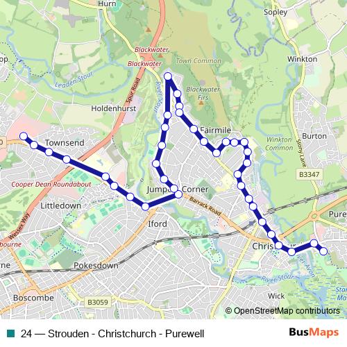 24 bus Line Map