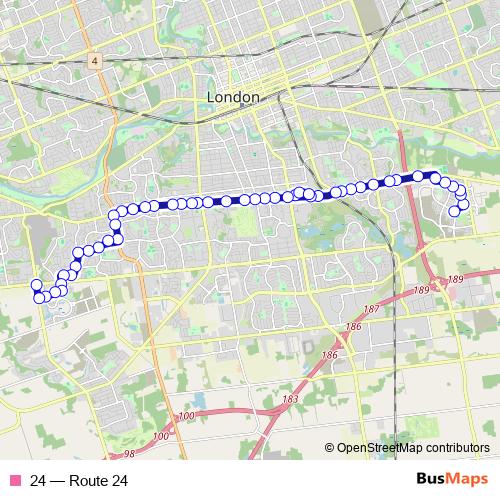 24 bus Line Map