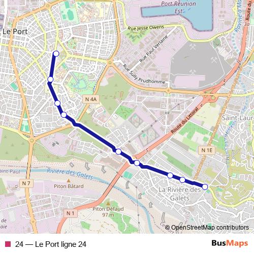 24 bus Line Map