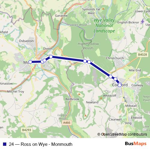 24 bus Line Map