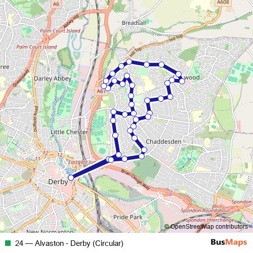 24 bus Line Map