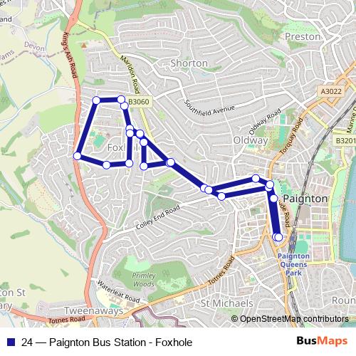 24 bus Line Map