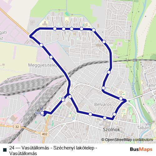 24 bus Line Map