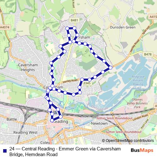 24 bus Line Map