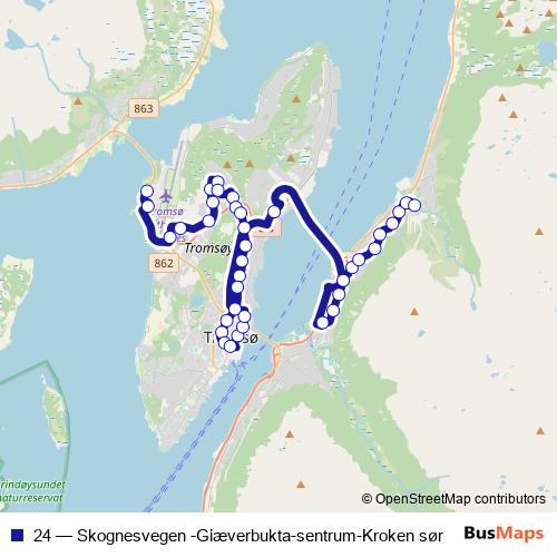 24 bus Line Map