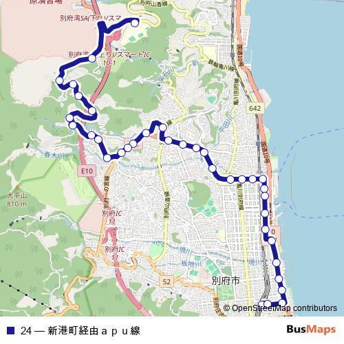 24 bus Line Map