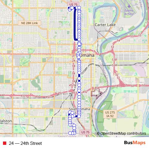 24 bus Line Map