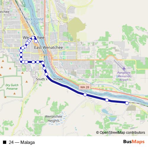 24 bus Line Map