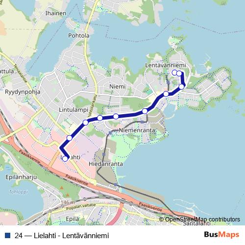 24 bus Line Map
