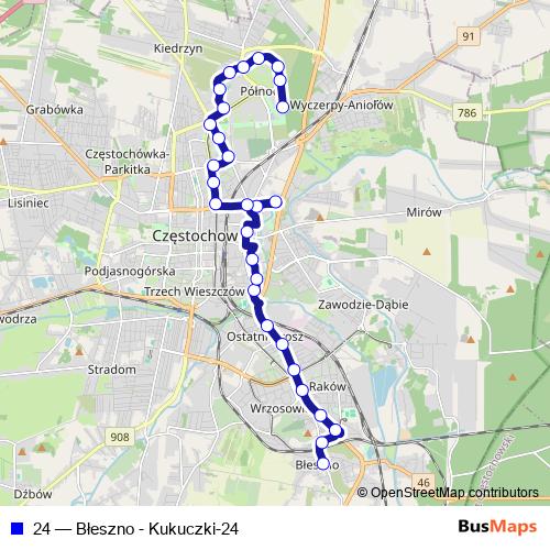 24 bus Line Map