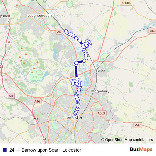 24 bus Line Map