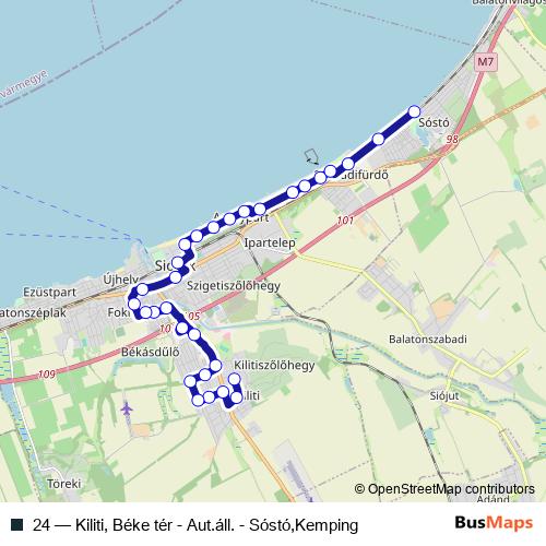 24 bus Line Map