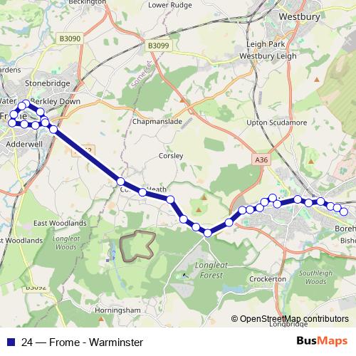 24 bus Line Map