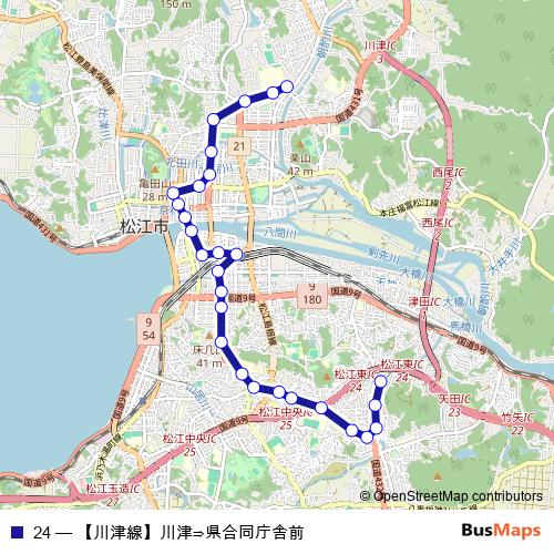 24 bus Line Map