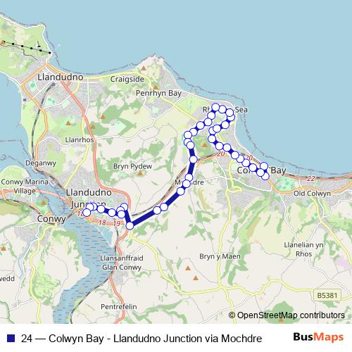 24 bus Line Map