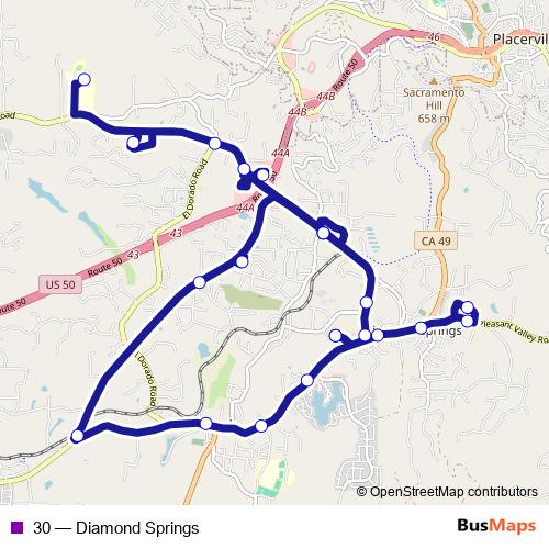 30 bus Line Map