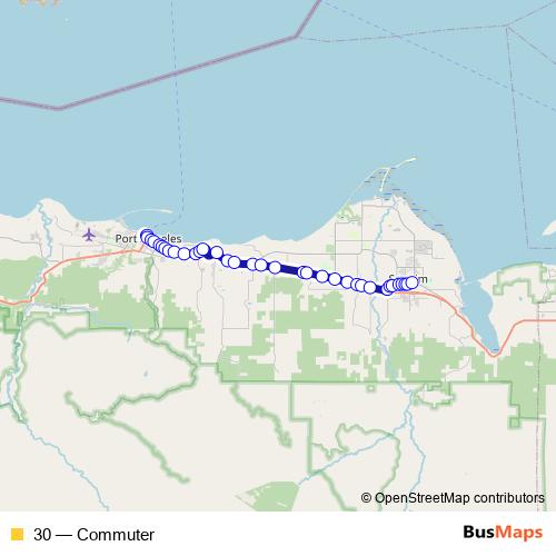 30 bus Line Map