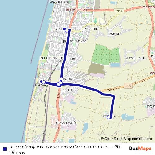30 bus Line Map