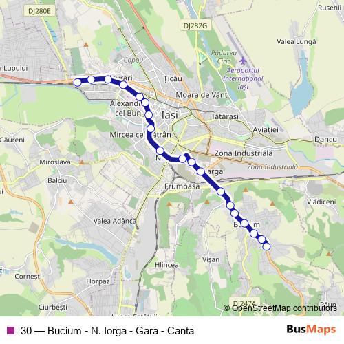 30 bus Line Map