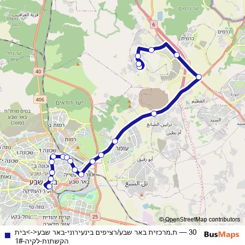 30 bus Line Map