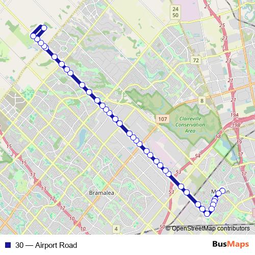 30 bus Line Map