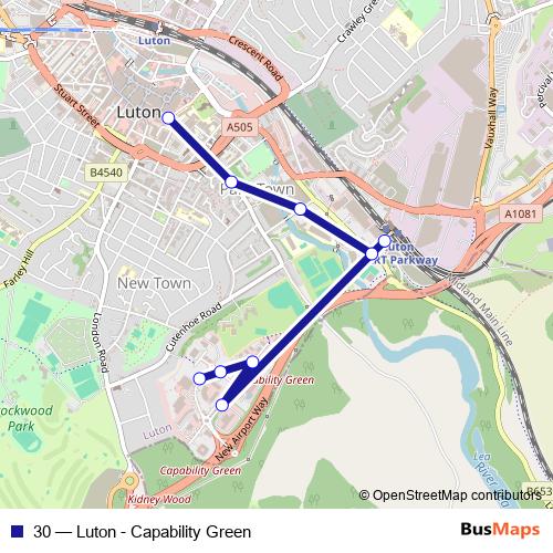 30 bus Line Map
