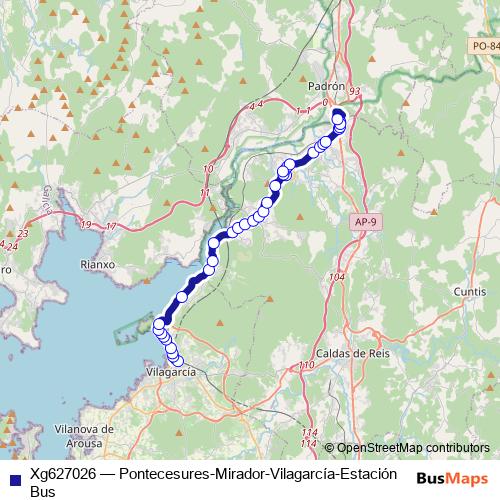 Xg627026 bus Line Map