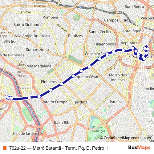 702u-22 bus Line Map