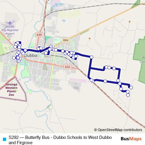 S292 bus Line Map